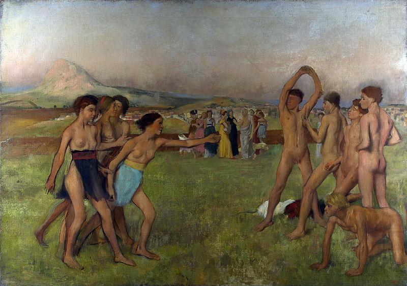 Edgar Degas Young Spartans exercising china oil painting image